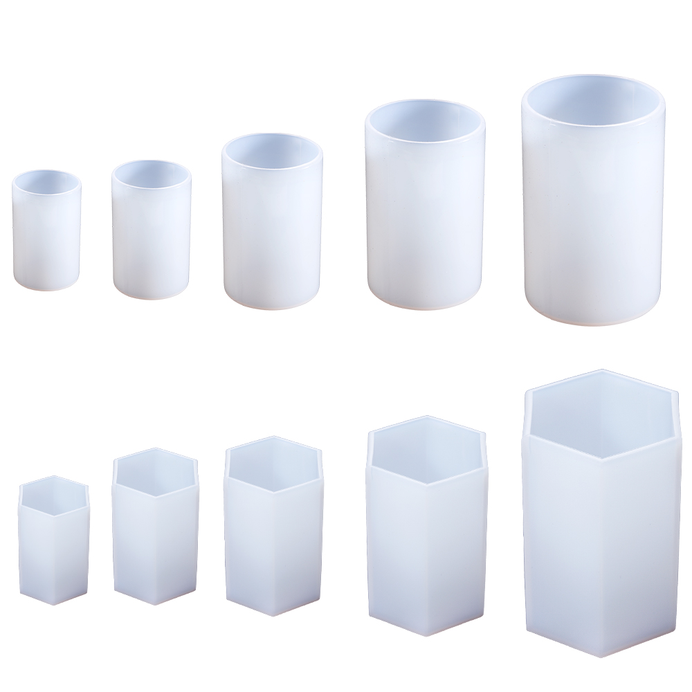 3D Printing Epoxy Resin - Cylinder Silicone Mold Hexagon Epoxy Resin