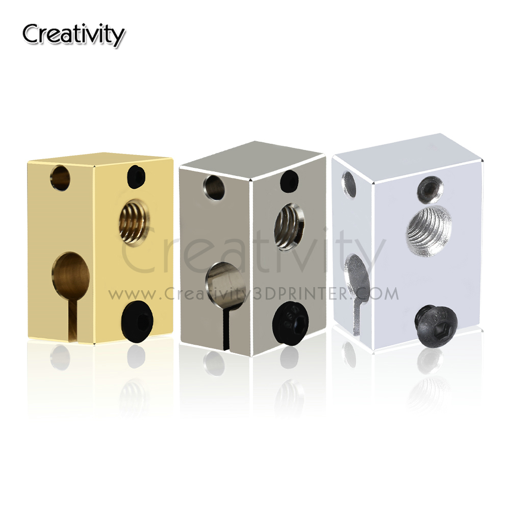 3D Printing Titanium - V6 PT100 Heater Block Plated Copper