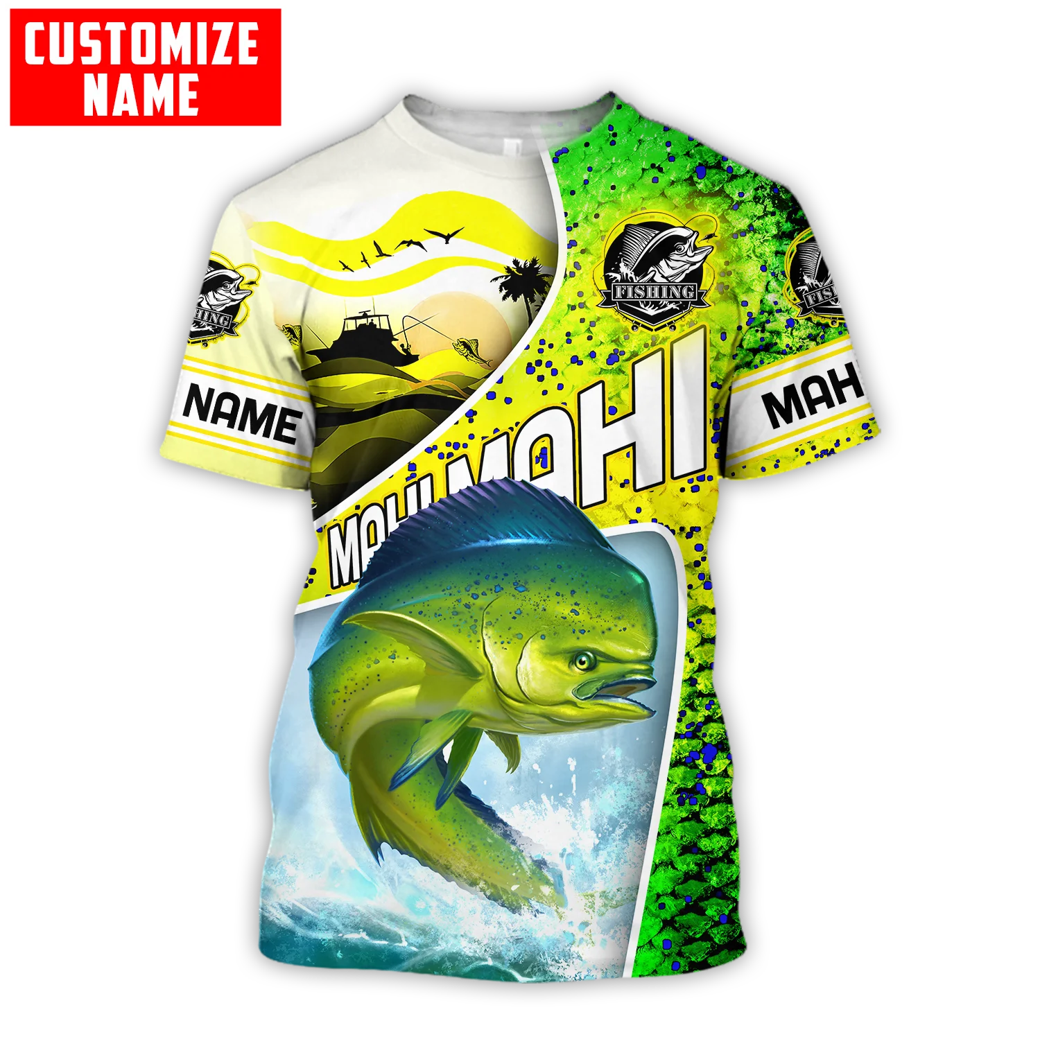 3D Printing Name - Custom name Mahi-mahi fishing scales 3D