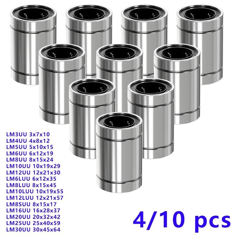 3D Printing Guide - 4/10PCS LM8UU LM10UU LM16UU LM12UU Linear