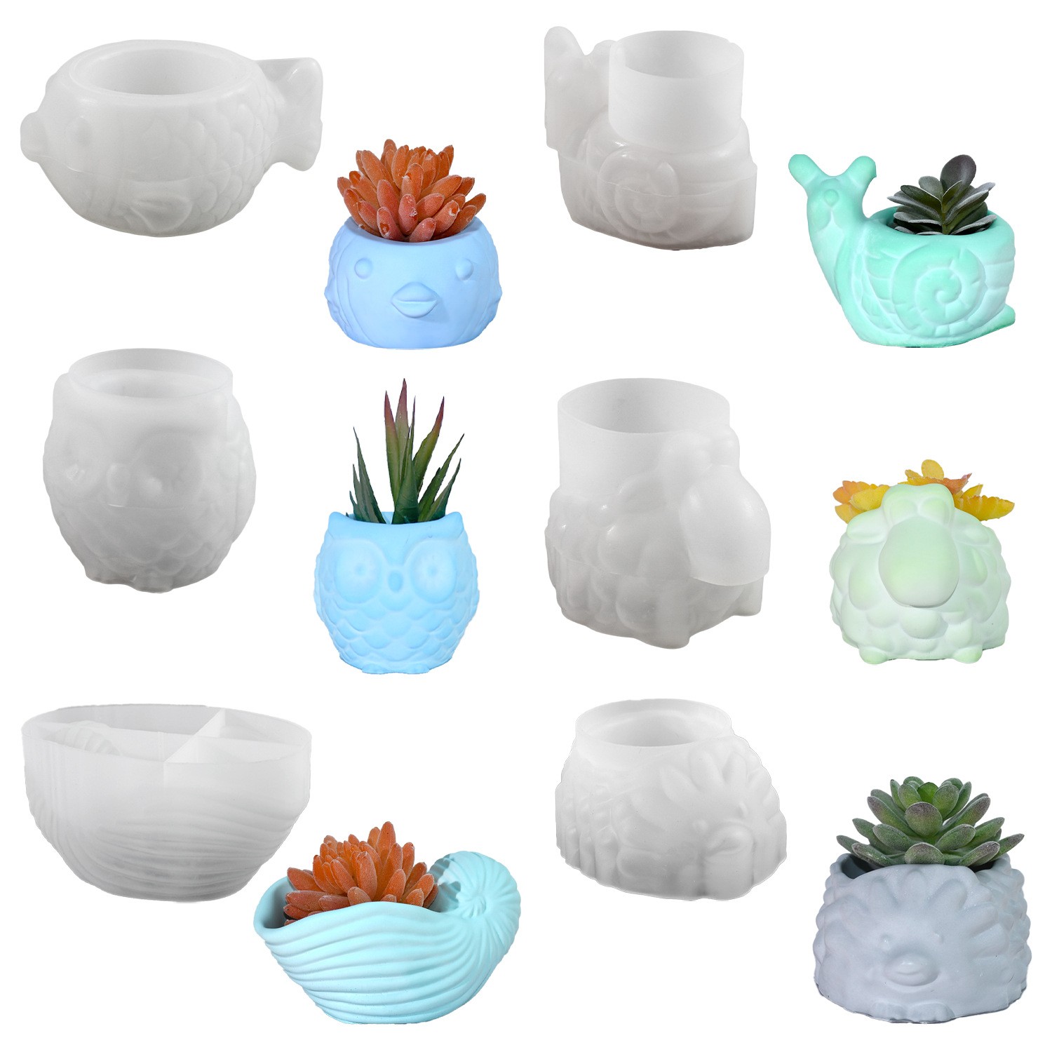 3D Animal Flower Pot Silicone  - 3D Printing Epoxy Resin review and price