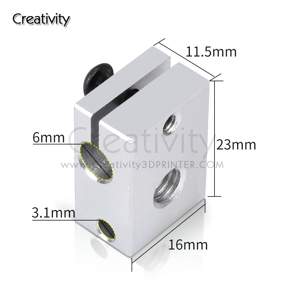 V6 PT100 Heater Block Plated C - 3D Printing Titanium review and price