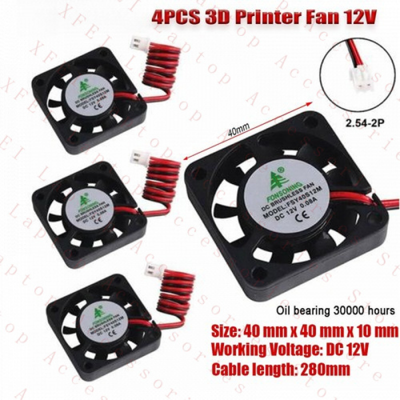 F 4X 12V Laptop 3D Printer DVR - Cooling Fan 40Mm 3D review and price