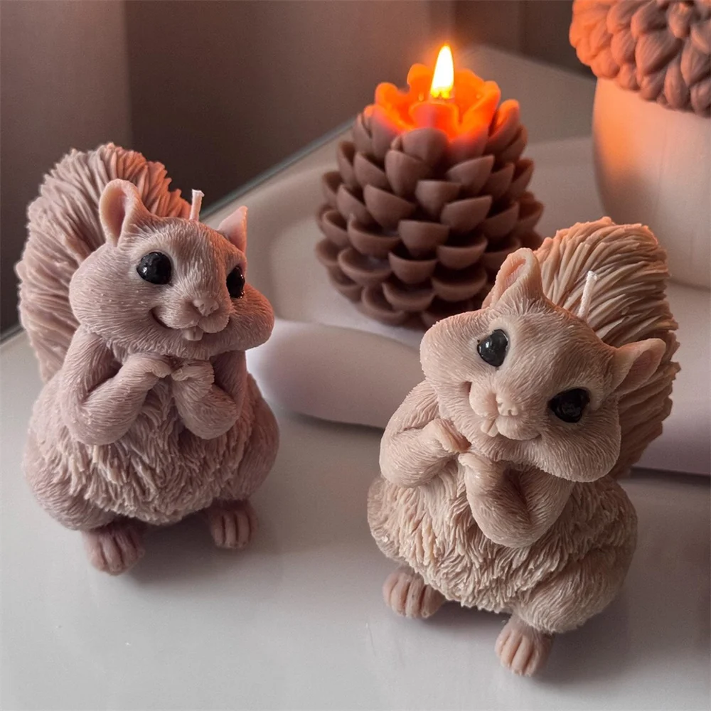 Cute Squirrel Candle Silicone  - 3D Printing Epoxy Resin review and price
