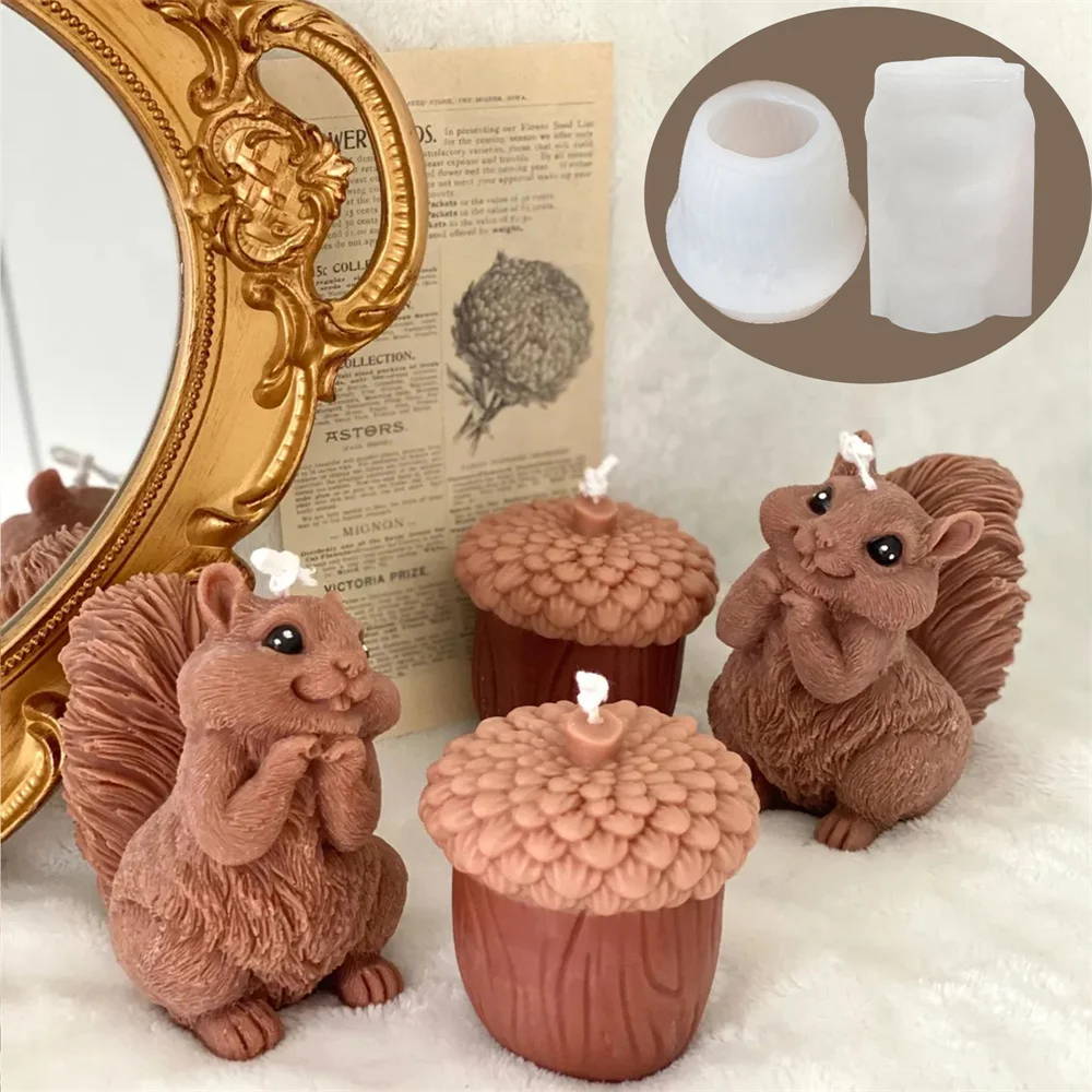 Cute Squirrel Candle Silicone  - 3D Printing Epoxy Resin review and price