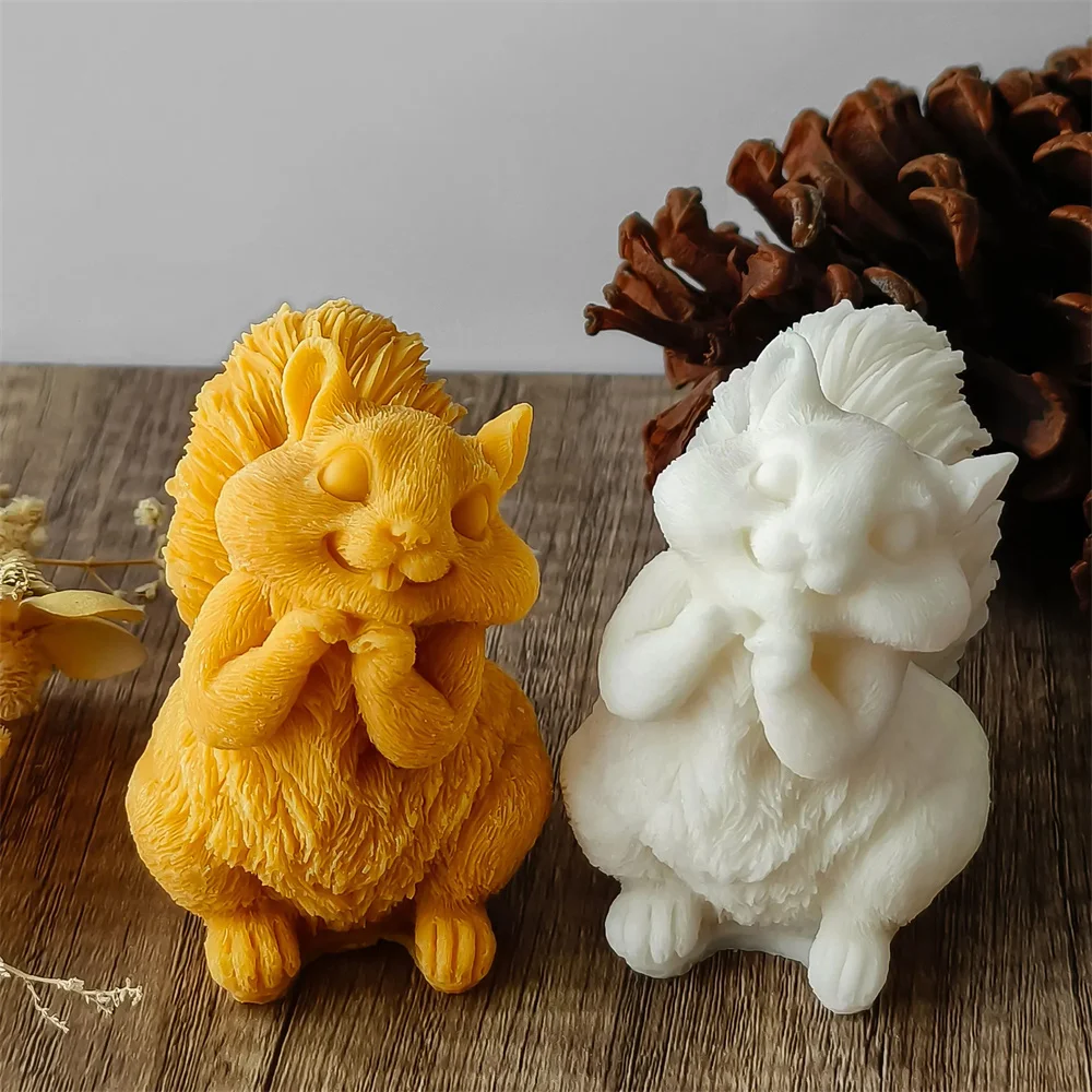 Cute Squirrel Candle Silicone  - 3D Printing Epoxy Resin review and price