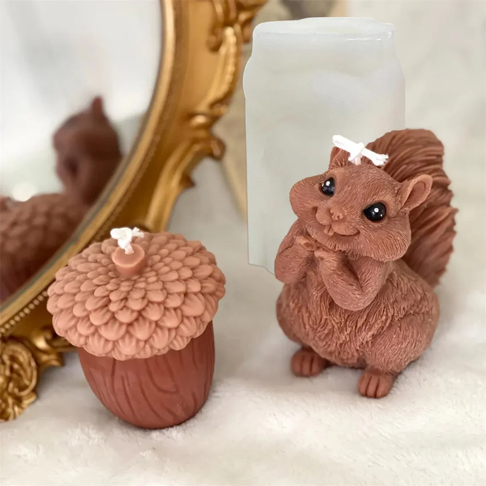 Cute Squirrel Candle Silicone  - 3D Printing Epoxy Resin review and price
