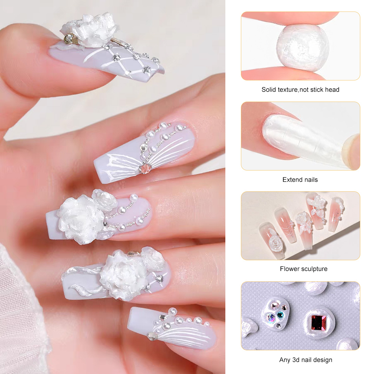 LIMEGIRL 3D Pearl Carving Nail - 3D Printing Epoxy Resin review and price